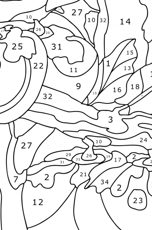 Persimmon tree - Persimmons coloring pages for Adults online