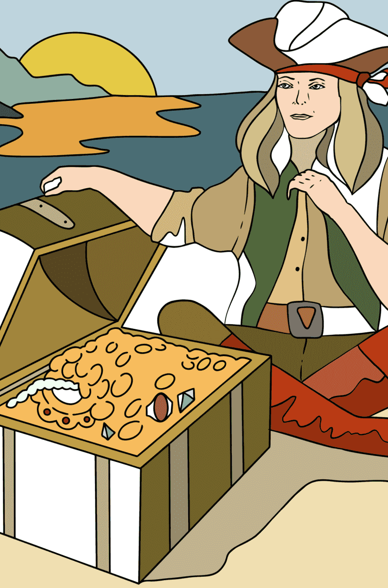 Young Pirate - Pirates coloring pages for Adults online and printable