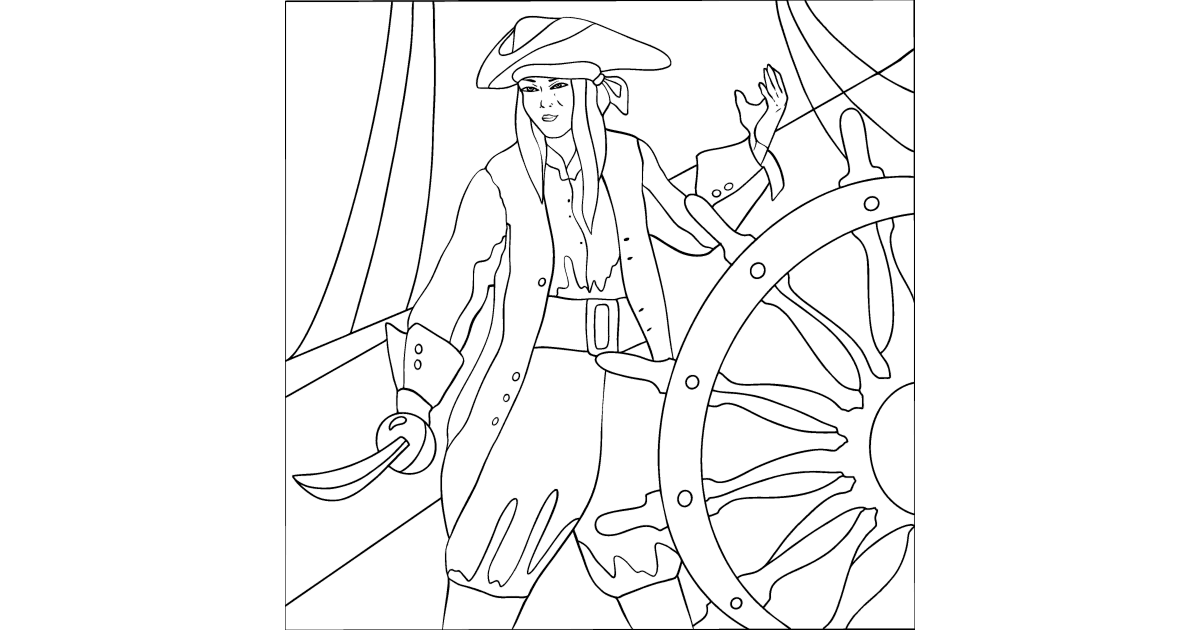 Young Pirate - Pirates Coloring Pages For Adults Online And Printable