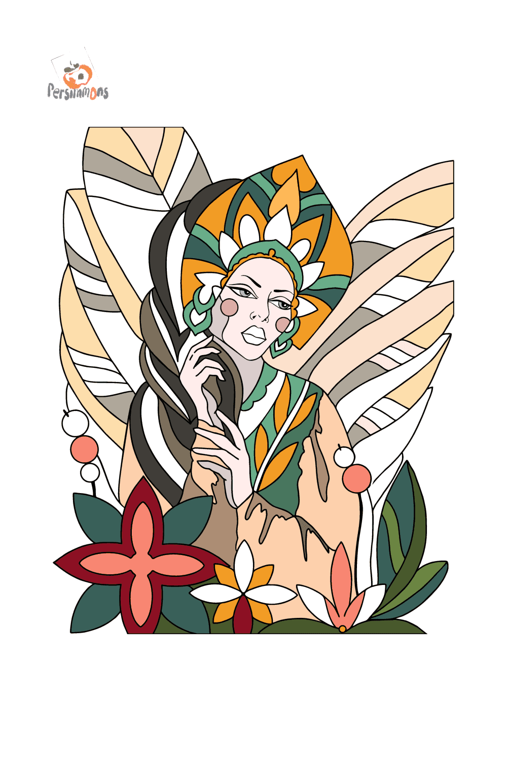 Fairy princess - Princesses coloring pages for Adults online