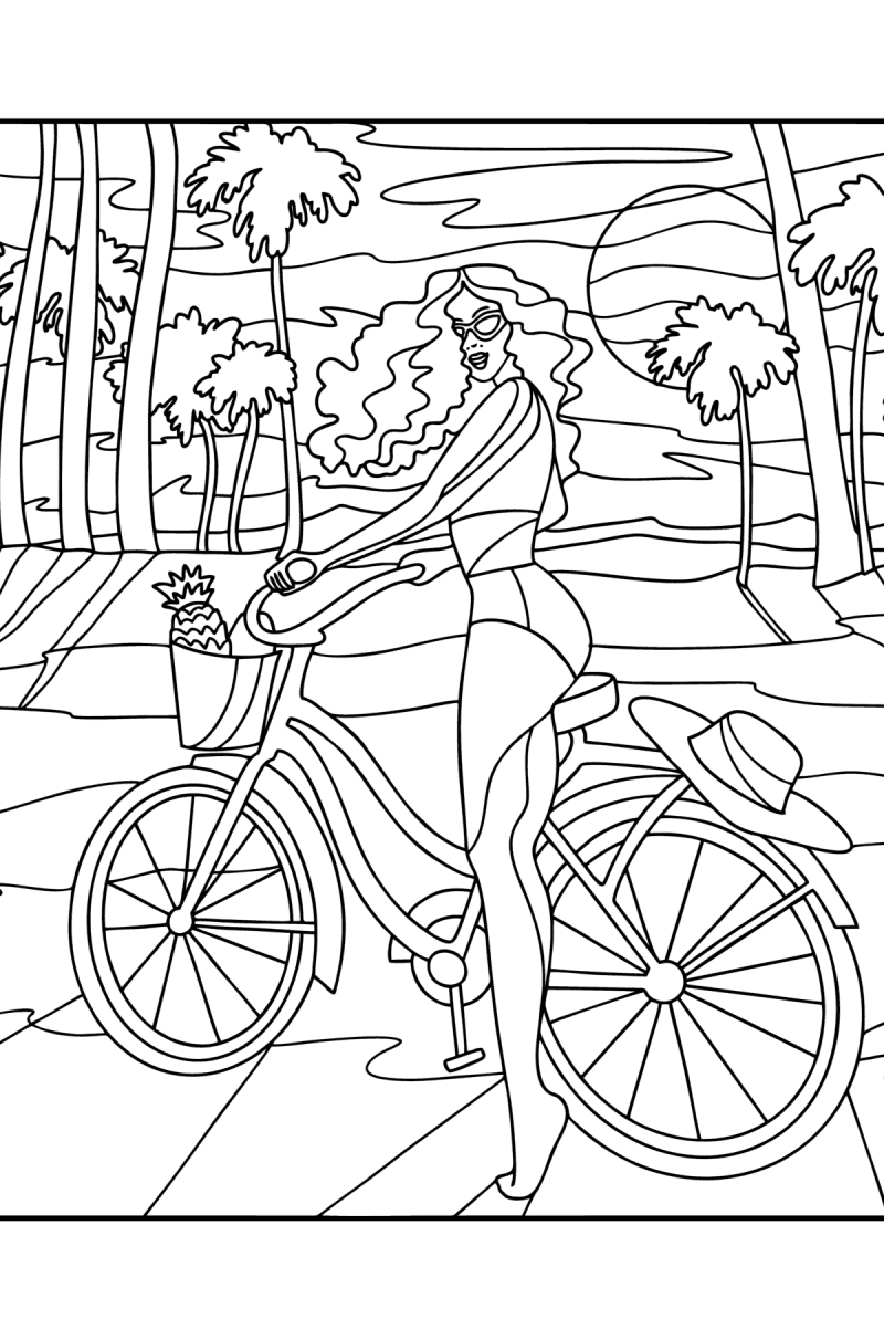 Summer coloring pages for Adults - Online or Printable
