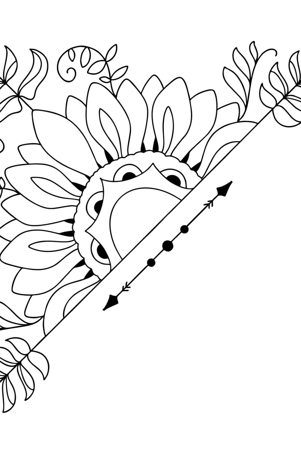 Daisy tattoo coloring page coloring for adults