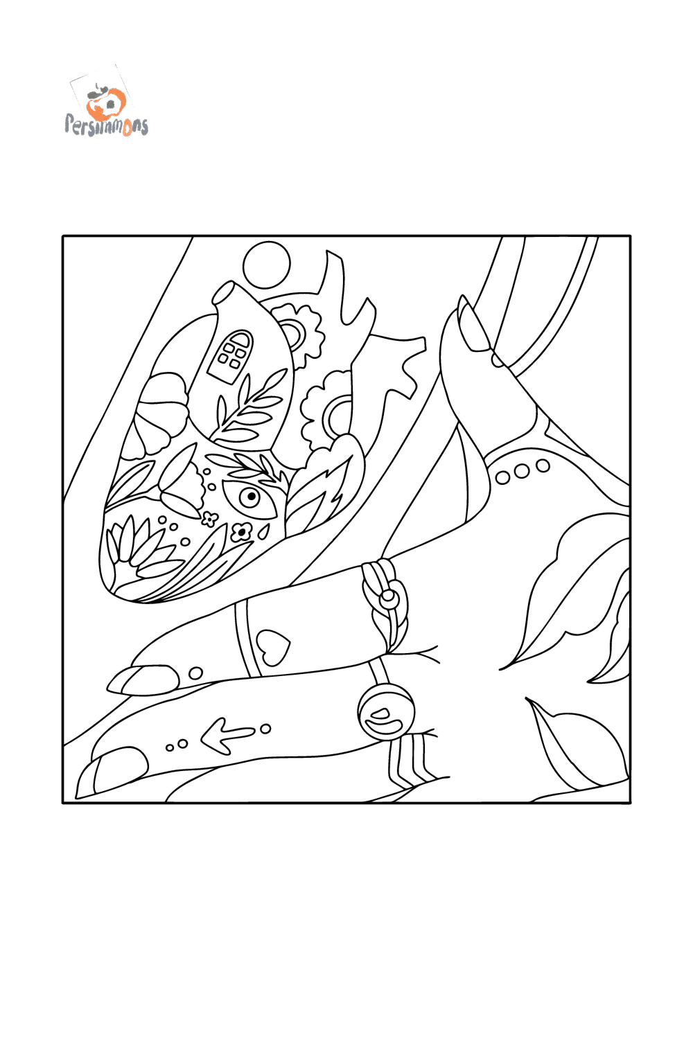 Heart tattoo sketch coloring page coloring for adults