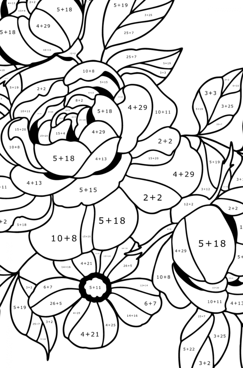 Rose and anemone tattoo coloring page coloring for adults