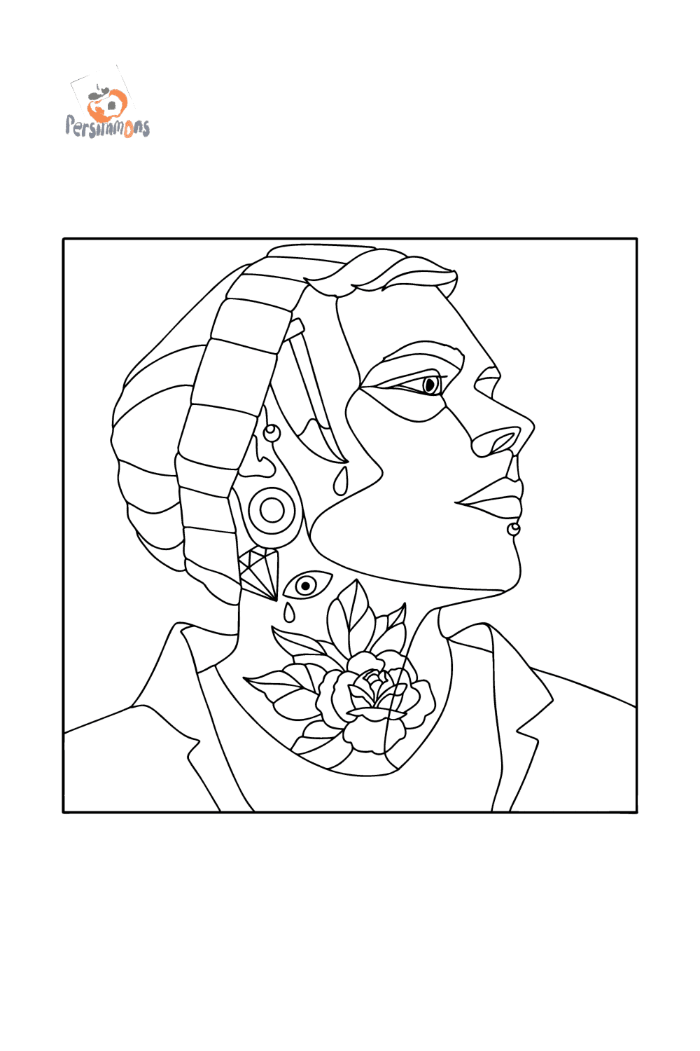 The guy with the tattoo coloring page coloring for adults