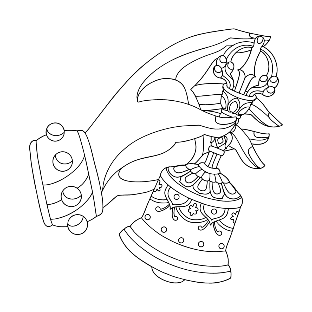 Tibet bell coloring page online and print for free 