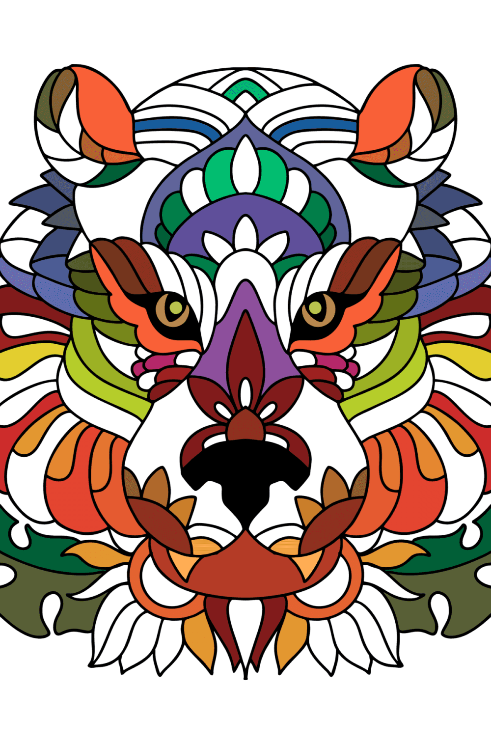 antistress-tiger-tigers-coloring-pages-for-adults-online