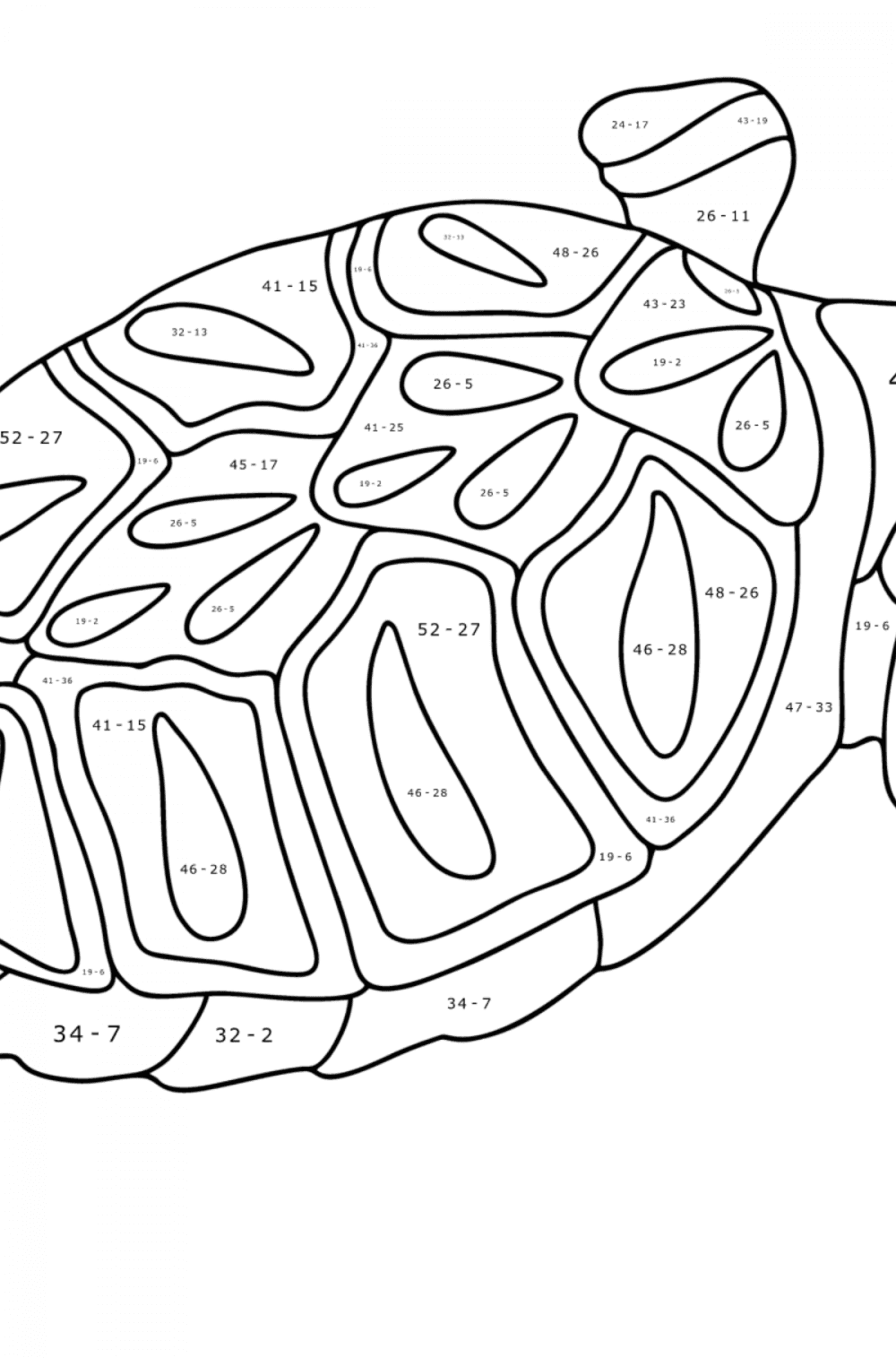 Turtle antistress - Turtles coloring pages for Adults online