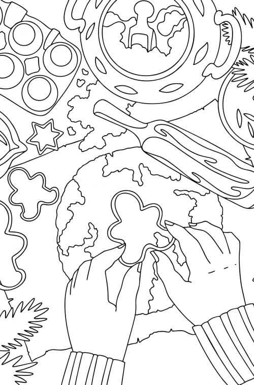 Winter coloring pages for Adults Online or Printable