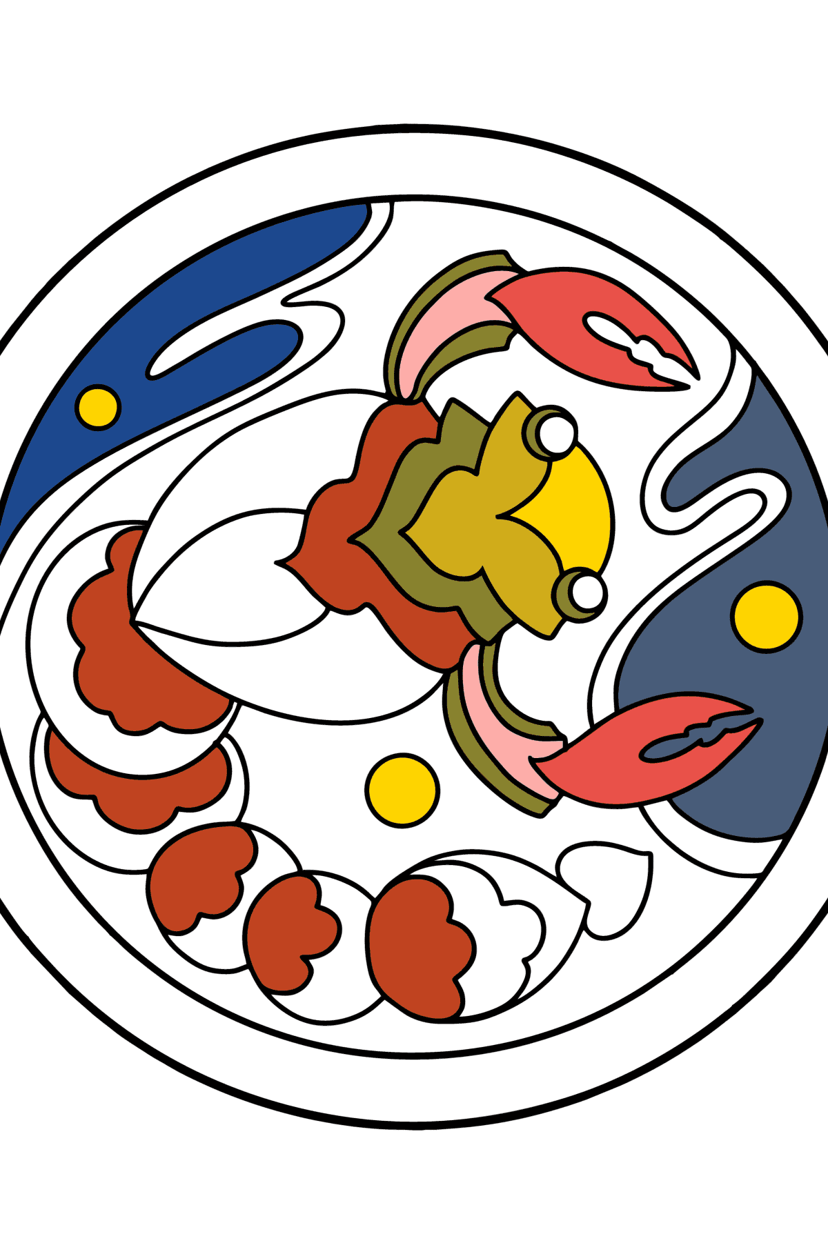 Desenho Signo de Escorpião para colorir - Imagens para Colorir para adultos