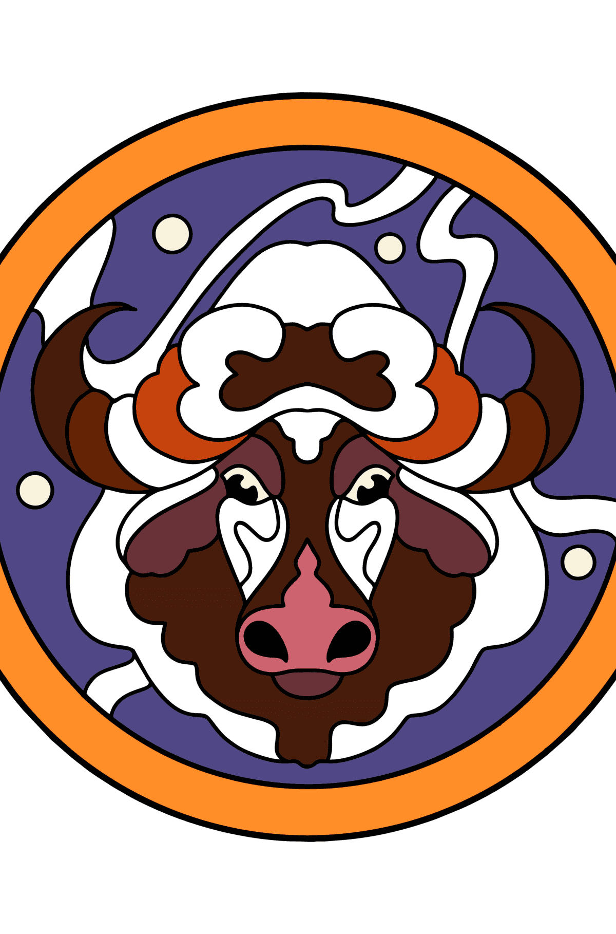Desenho Signo de Touro para colorir - Imagens para Colorir para adultos